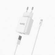 Превью Сетевое зарядное устройство HOCO C62A Victoria 2A 2USB с кабелем micro-USB (белое) — 3