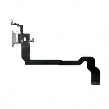 Шлейф для Apple iPhone X на разъем зарядки/микрофон (черный) &mdash; 1