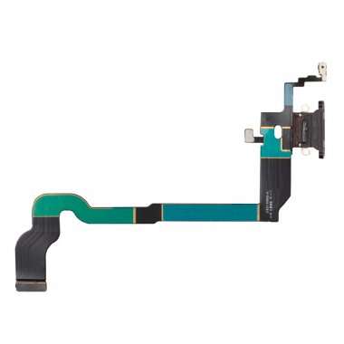 Шлейф для Apple iPhone X на разъем зарядки/микрофон (черный) Премиум &mdash; 2