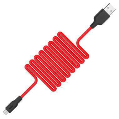 Кабель Hoco X21 Silicone (USB - micro-USB) черно-красный — 5