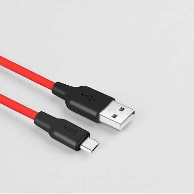 Кабель Hoco X21 Silicone (USB - micro-USB) черно-красный — 4