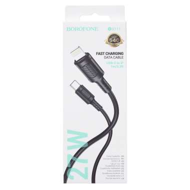 Кабель Borofone BX111 (Type C - lightning) 100см 3A (черный) — 4