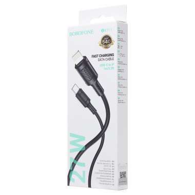 Кабель Borofone BX111 (Type C - lightning) 100см 3A (черный) — 2